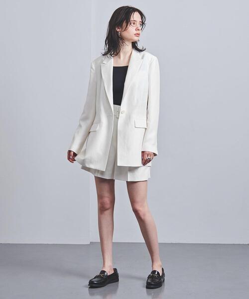 UNITED ARROWS（ユナイテッドアローズ）の「RPSP/UGCM 1ボタン テーラードジャケット（テーラードジャケット・レディース・ホワイト/ネイビー・38/36）」の6枚目の写真