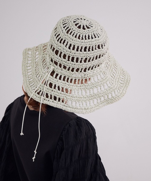 La Maison de Lyllis(メゾンドリリス)の「【La Maison de Lyllis】TULIP MESH HAT(ハット・レディース・オフホワイト/レンガ・FREE)」の2枚目の写真