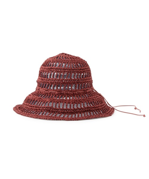 La Maison de Lyllis(メゾンドリリス)の「【La Maison de Lyllis】TULIP MESH HAT(ハット・レディース・オフホワイト/レンガ・FREE)」の5枚目の写真