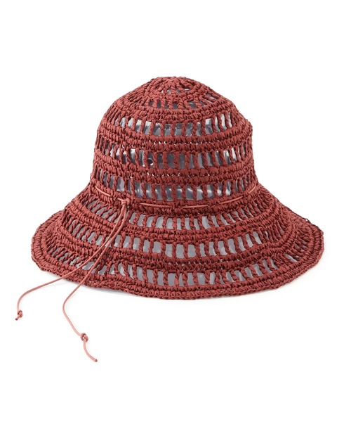 La Maison de Lyllis(メゾンドリリス)の「【La Maison de Lyllis】TULIP MESH HAT(ハット・レディース・オフホワイト/レンガ・FREE)」の6枚目の写真