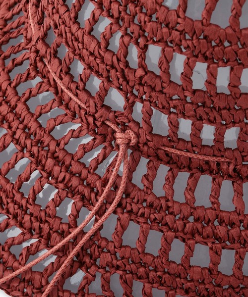 La Maison de Lyllis(メゾンドリリス)の「【La Maison de Lyllis】TULIP MESH HAT(ハット・レディース・オフホワイト/レンガ・FREE)」の4枚目の写真