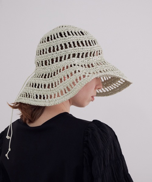 La Maison de Lyllis(メゾンドリリス)の「【La Maison de Lyllis】TULIP MESH HAT(ハット・レディース・オフホワイト/レンガ・FREE)」の8枚目の写真