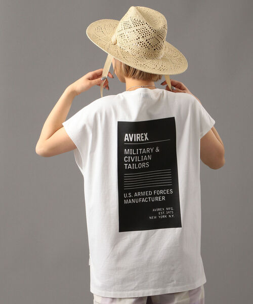 AVIREX（アヴィレックス）の「スリーブレス バックプリントティーシャツ/ SLEEVELESS BACK PRINT T-SHIRT（Tシャツ/カットソー・レディース・ホワイト/ミント・FREE）」の16枚目の写真