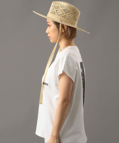 AVIREX（アヴィレックス）の「スリーブレス バックプリントティーシャツ/ SLEEVELESS BACK PRINT T-SHIRT（Tシャツ/カットソー・レディース・ホワイト/ミント・FREE）」の18枚目の写真