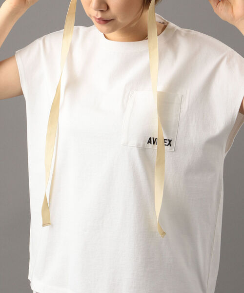 AVIREX（アヴィレックス）の「スリーブレス バックプリントティーシャツ/ SLEEVELESS BACK PRINT T-SHIRT（Tシャツ/カットソー・レディース・ホワイト/ミント・FREE）」の19枚目の写真