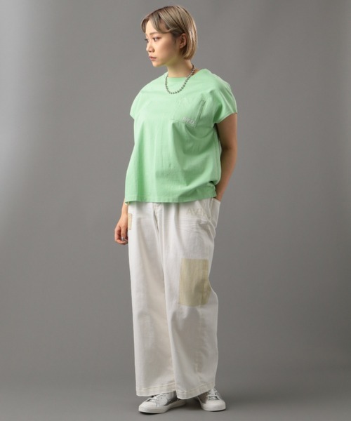 AVIREX（アヴィレックス）の「スリーブレス バックプリントティーシャツ/ SLEEVELESS BACK PRINT T-SHIRT（Tシャツ/カットソー・レディース・ホワイト/ミント・FREE）」の9枚目の写真