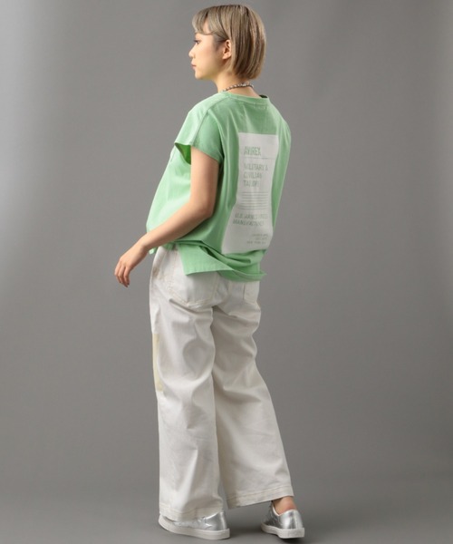 AVIREX（アヴィレックス）の「スリーブレス バックプリントティーシャツ/ SLEEVELESS BACK PRINT T-SHIRT（Tシャツ/カットソー・レディース・ホワイト/ミント・FREE）」の7枚目の写真
