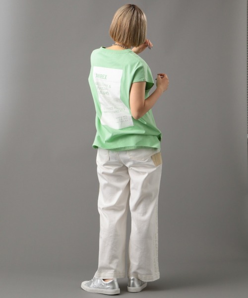 AVIREX（アヴィレックス）の「スリーブレス バックプリントティーシャツ/ SLEEVELESS BACK PRINT T-SHIRT（Tシャツ/カットソー・レディース・ホワイト/ミント・FREE）」の3枚目の写真