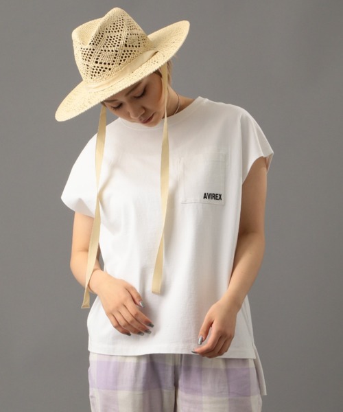 AVIREX（アヴィレックス）の「スリーブレス バックプリントティーシャツ/ SLEEVELESS BACK PRINT T-SHIRT（Tシャツ/カットソー・レディース・ホワイト/ミント・FREE）」の11枚目の写真