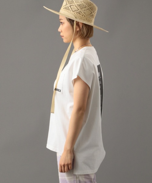 AVIREX（アヴィレックス）の「スリーブレス バックプリントティーシャツ/ SLEEVELESS BACK PRINT T-SHIRT（Tシャツ/カットソー・レディース・ホワイト/ミント・FREE）」の6枚目の写真