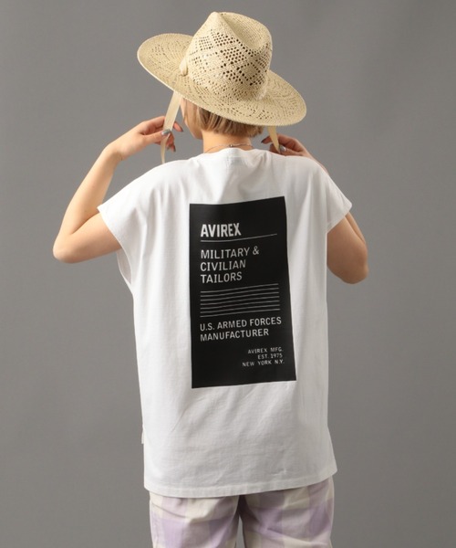 AVIREX（アヴィレックス）の「スリーブレス バックプリントティーシャツ/ SLEEVELESS BACK PRINT T-SHIRT（Tシャツ/カットソー・レディース・ホワイト/ミント・FREE）」の13枚目の写真