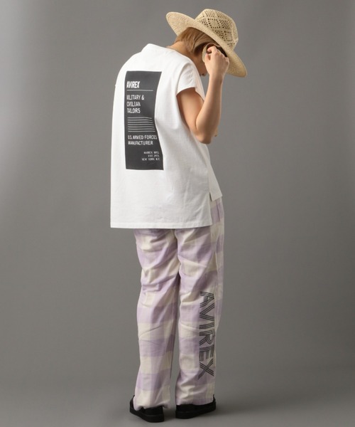 AVIREX（アヴィレックス）の「スリーブレス バックプリントティーシャツ/ SLEEVELESS BACK PRINT T-SHIRT（Tシャツ/カットソー・レディース・ホワイト/ミント・FREE）」の12枚目の写真