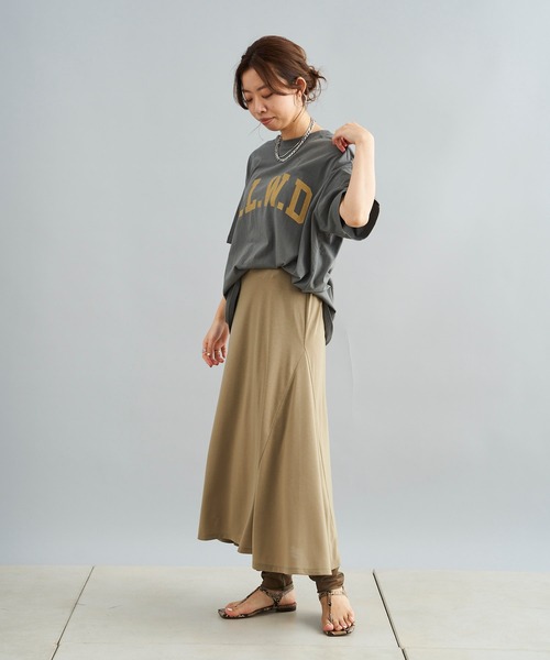 DouDou（ドゥドゥ）の「HLWD T（Tシャツ/カットソー・レディース・ホワイト/チャコールグレー/ピンク・FREE）」の4枚目の写真