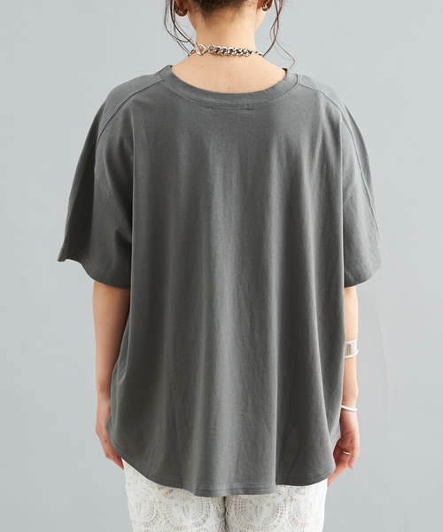 DouDou（ドゥドゥ）の「HLWD T（Tシャツ/カットソー・レディース・ホワイト/チャコールグレー/ピンク・FREE）」の15枚目の写真