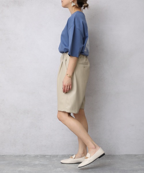 ap retro（アプレトロ）の「ミニ裏毛バックプリントTEE【ZOZO限定アイテム】（Tシャツ/カットソー・レディース・ライトブルー/ブラック/ベージュ/カーキ/アイボリー/ブルーグリーン/ライトベージュ/チャコール・FREE）」の19枚目の写真