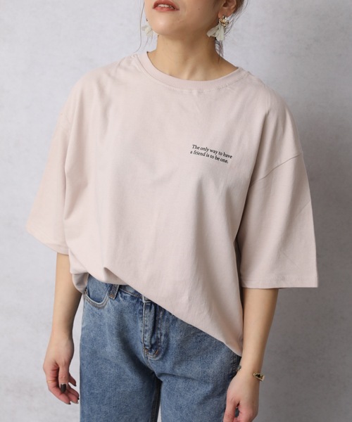 ap retro（アプレトロ）の「ミニ裏毛バックプリントTEE【ZOZO限定アイテム】（Tシャツ/カットソー・レディース・ライトブルー/ブラック/ベージュ/カーキ/アイボリー/ブルーグリーン/ライトベージュ/チャコール・FREE）」の15枚目の写真