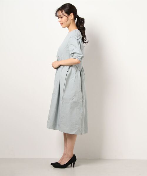 a lot of love（ア ロット オブ ラブ）の「ビッグランタンスリーブ　ティアードフレア　ワンピース（ワンピース・レディース・グレー/ホワイト/ブラック・XL/L/M/S）」の6枚目の写真