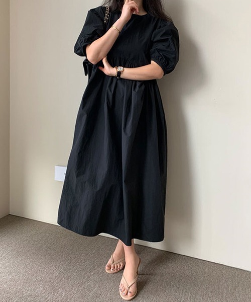 a lot of love（ア ロット オブ ラブ）の「ビッグランタンスリーブ　ティアードフレア　ワンピース（ワンピース・レディース・グレー/ホワイト/ブラック・XL/L/M/S）」の20枚目の写真