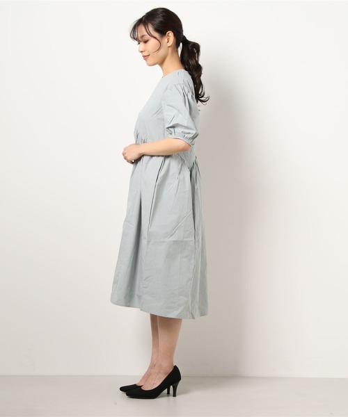 a lot of love（ア ロット オブ ラブ）の「ビッグランタンスリーブ　ティアードフレア　ワンピース（ワンピース・レディース・グレー/ホワイト/ブラック・XL/L/M/S）」の5枚目の写真