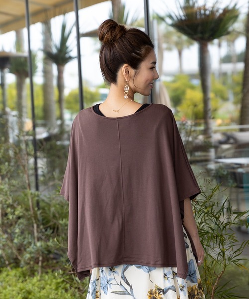 SweetMommy（スウィートマミー）の「360度カバーポンチョ型授乳ケープ（授乳ケープ/授乳クッション・レディース・ダークブラウン/グレイッシュベージュ/ブルー/スモークピンク/杢グレー/ブラック・FREE）」の10枚目の写真