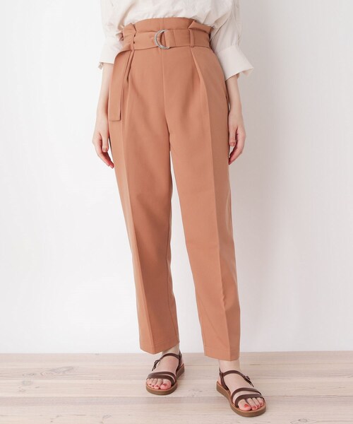 pink adobe（ピンクアドベ）の「◆【M-LL】太ベルト付きセンタープレスパンツ（その他パンツ・レディース・カーキ/ネイビー/ライトベージュ/オレンジ・38/42/40）」の4枚目の写真