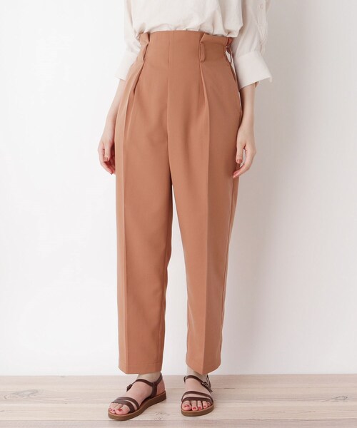 pink adobe（ピンクアドベ）の「◆【M-LL】太ベルト付きセンタープレスパンツ（その他パンツ・レディース・カーキ/ネイビー/ライトベージュ/オレンジ・38/42/40）」の14枚目の写真