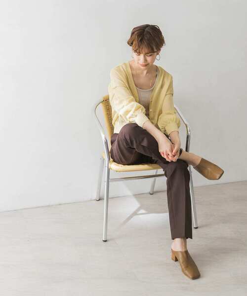 URBAN RESEARCH（アーバンリサーチ）の「シアーショート丈カーディガン（カーディガン/ボレロ・レディース・ブラウン/ブラック/イエロー・FREE）」の19枚目の写真