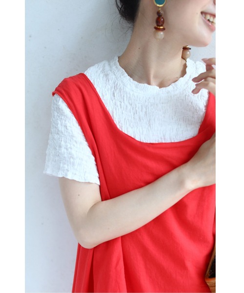cawaii(カワイイ)の「アイロン不要くしゅくしゅTシャツ(Tシャツ/カットソー・レディース・ホワイト/ブラック・FREE)」の14枚目の写真