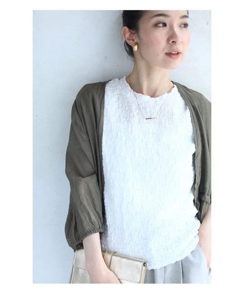 cawaii(カワイイ)の「アイロン不要くしゅくしゅTシャツ(Tシャツ/カットソー・レディース・ホワイト/ブラック・FREE)」の16枚目の写真