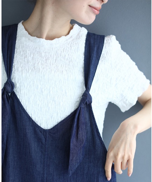 cawaii(カワイイ)の「アイロン不要くしゅくしゅTシャツ(Tシャツ/カットソー・レディース・ホワイト/ブラック・FREE)」の22枚目の写真