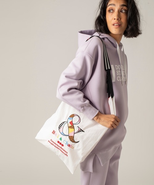 DOUBLE STANDARD CLOTHING(ダブルスタンダードクロージング)の「ストラップ【BALL&CHAIN】(エコバッグ/サブバッグ・レディース・ホワイト×レッド/ホワイト×ブラック/レッド/ブラック×ホワイト・FREE)」の7枚目の写真