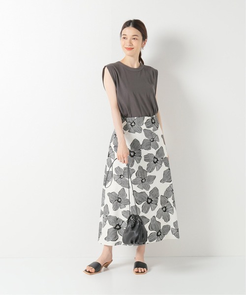 IENA（イエナ）の「【ATON/エイトン】FRESCA タンクトップ（Tシャツ/カットソー・レディース・ホワイト/チャコールグレー/ライトグレー/ウッド・FREE）」の10枚目の写真