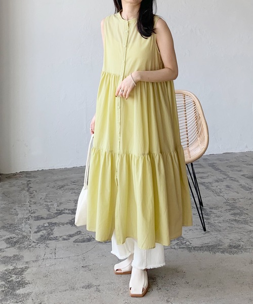 LIAN（リアン）の「ローンティアードワンピース（シャツワンピース