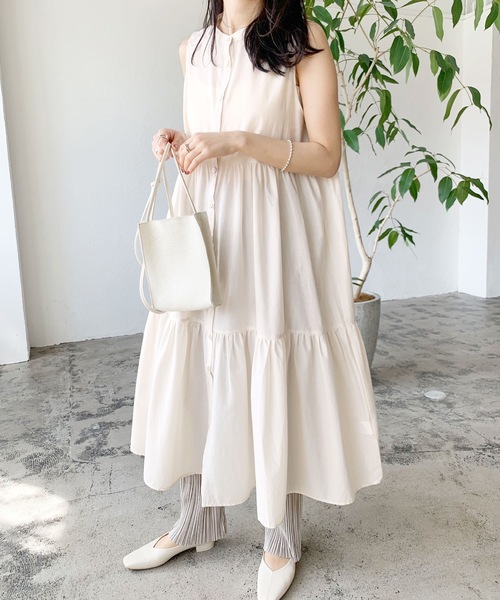 LIAN(リアン)の「ローンティアードワンピース(シャツワンピース・レディース・イエロー/ブラック/オフホワイト/ブラウン・FREE)」の7枚目の写真