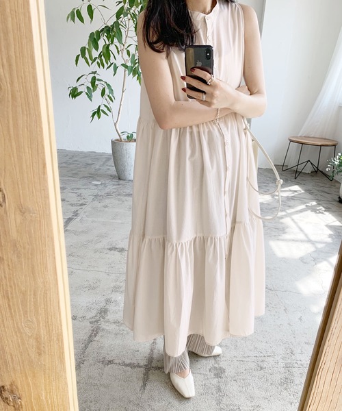 LIAN(リアン)の「ローンティアードワンピース(シャツワンピース・レディース・イエロー/ブラック/オフホワイト/ブラウン・FREE)」の5枚目の写真