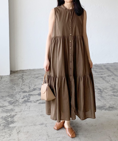 LIAN(リアン)の「ローンティアードワンピース(シャツワンピース・レディース・イエロー/ブラック/オフホワイト/ブラウン・FREE)」の19枚目の写真