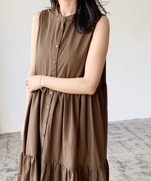 LIAN(リアン)の「ローンティアードワンピース(シャツワンピース・レディース・イエロー/ブラック/オフホワイト/ブラウン・FREE)」の8枚目の写真