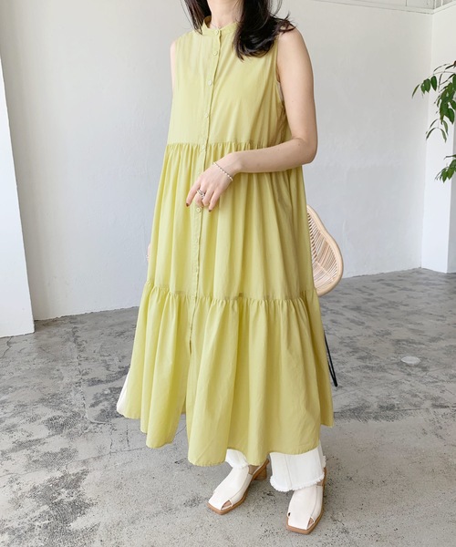 LIAN(リアン)の「ローンティアードワンピース(シャツワンピース・レディース・イエロー/ブラック/オフホワイト/ブラウン・FREE)」の12枚目の写真