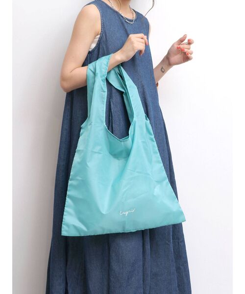 Ungrid(アングリッド)の「パッカブルロゴエコBAG(ハンドバッグ・レディース・オフホワイト/イエロー/グリーン/ブルー/パープル/ブラック/オレンジ・FREE)」の11枚目の写真