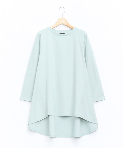 AS KNOW AS de base（アズノゥアズドゥバズ）の「サバッとフレアＴＮ（チュニック・レディース・ネイビー/ベージュ/ミント・FREE）」の2枚目の写真