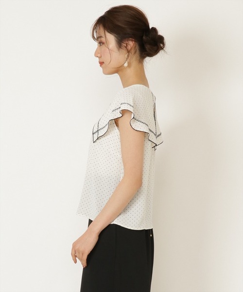 WILLSELECTION（ウィルセレクション）の「ドットデシンＢＩＧカラーブラウス（シャツ/ブラウス・レディース・ホワイト系その他・MEDIUM）」の3枚目の写真