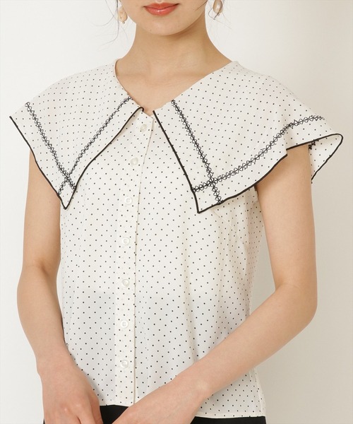 WILLSELECTION（ウィルセレクション）の「ドットデシンＢＩＧカラーブラウス（シャツ/ブラウス・レディース・ホワイト系その他・MEDIUM）」の6枚目の写真