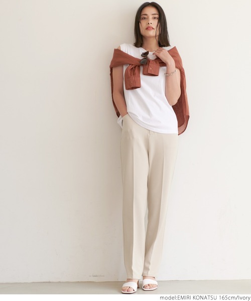 coca（coca）（コカ）の「激伸びセンタープレスパンツ（その他パンツ・レディース・ブラック/アイボリー・ONE SIZE）」の9枚目の写真