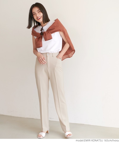 coca（coca）（コカ）の「激伸びセンタープレスパンツ（その他パンツ・レディース・ブラック/アイボリー・ONE SIZE）」の13枚目の写真