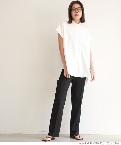 coca（coca）（コカ）の「激伸びセンタープレスパンツ（その他パンツ・レディース・ブラック/アイボリー・ONE SIZE）」の7枚目の写真