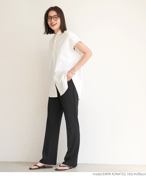 coca（coca）（コカ）の「激伸びセンタープレスパンツ（その他パンツ・レディース・ブラック/アイボリー・ONE SIZE）」の10枚目の写真