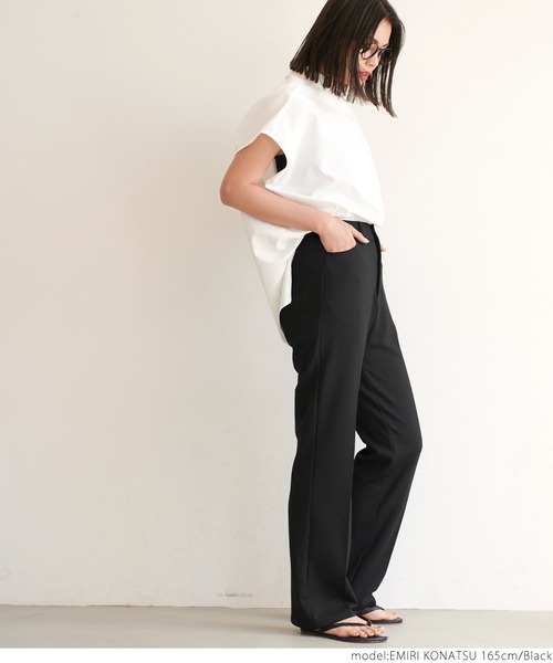 coca（coca）（コカ）の「激伸びセンタープレスパンツ（その他パンツ・レディース・ブラック/アイボリー・ONE SIZE）」の14枚目の写真