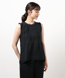 Samansa Mos2 | ラウンドネックレースカットソー(Tシャツ/カットソー)