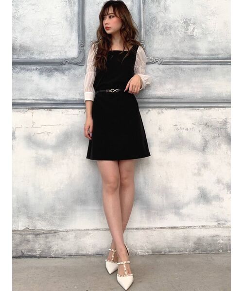 RESEXXY(リゼクシー)の「Aラインドッキングワンピース(ワンピース・レディース・ブラック/ベージュ/オレンジ・FREE)」の13枚目の写真