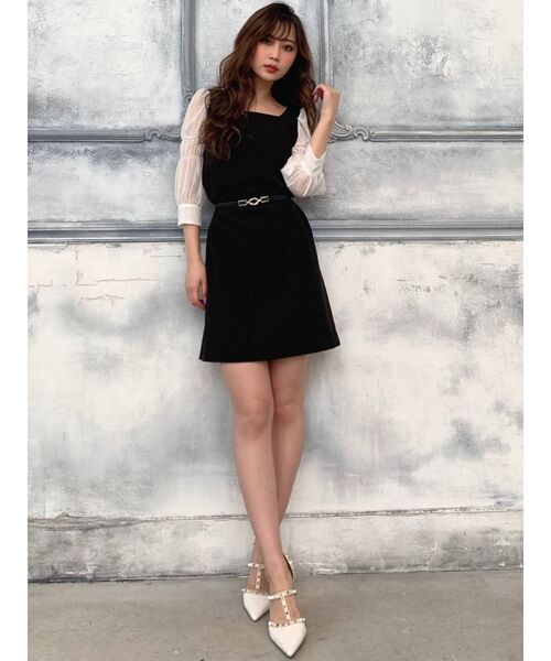 RESEXXY(リゼクシー)の「Aラインドッキングワンピース(ワンピース・レディース・ブラック/ベージュ/オレンジ・FREE)」の14枚目の写真